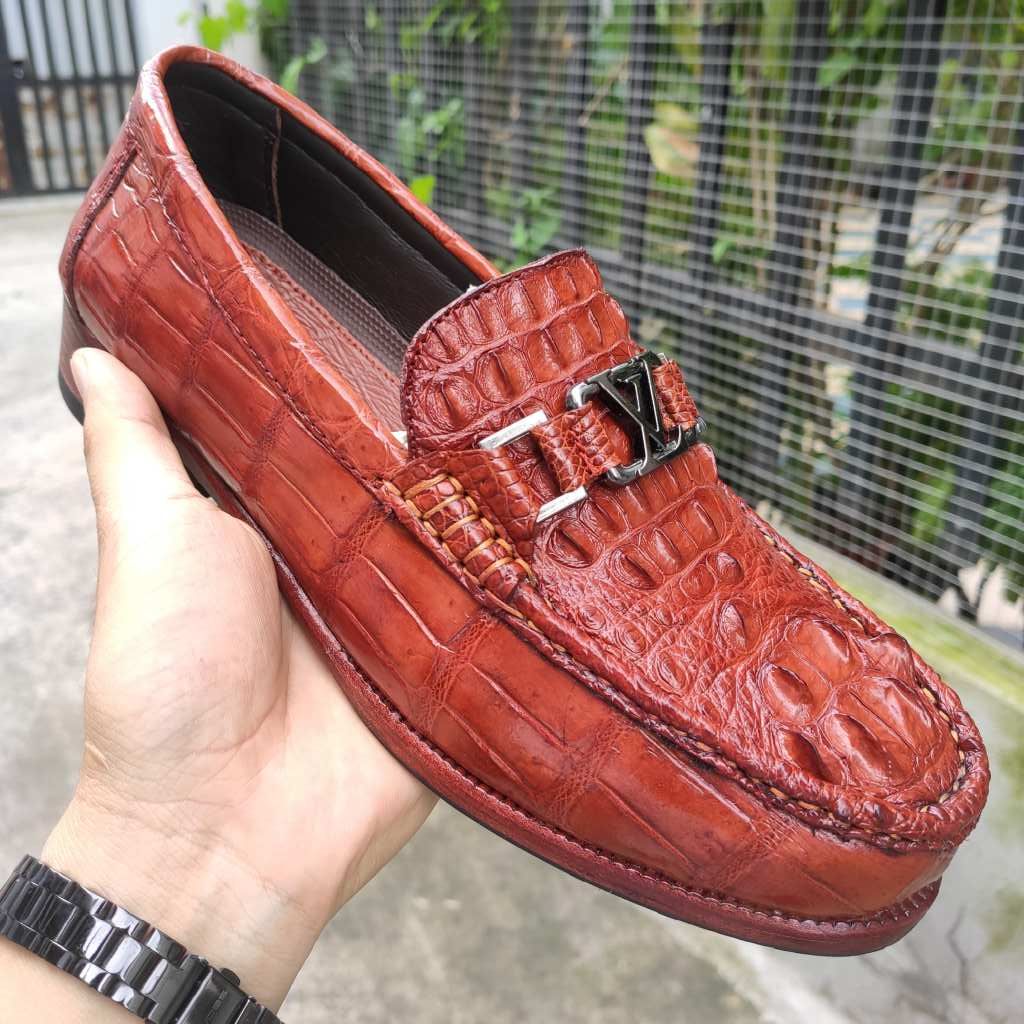 Giày lười Đế Da sang trọng. Gù cá sấu đẹp đẳng cấp!