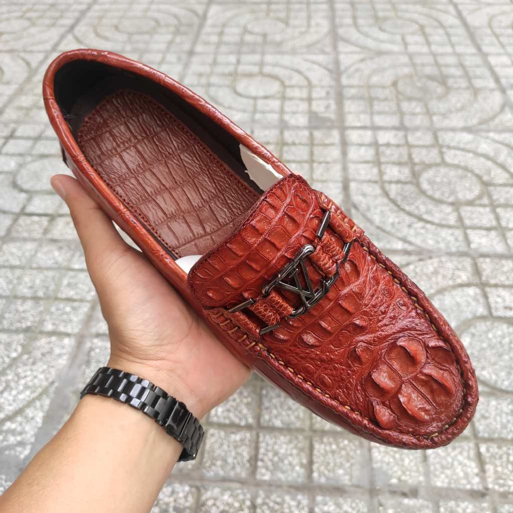 Giày lười Đế Da sang trọng. Gù cá sấu đẹp đẳng cấp!