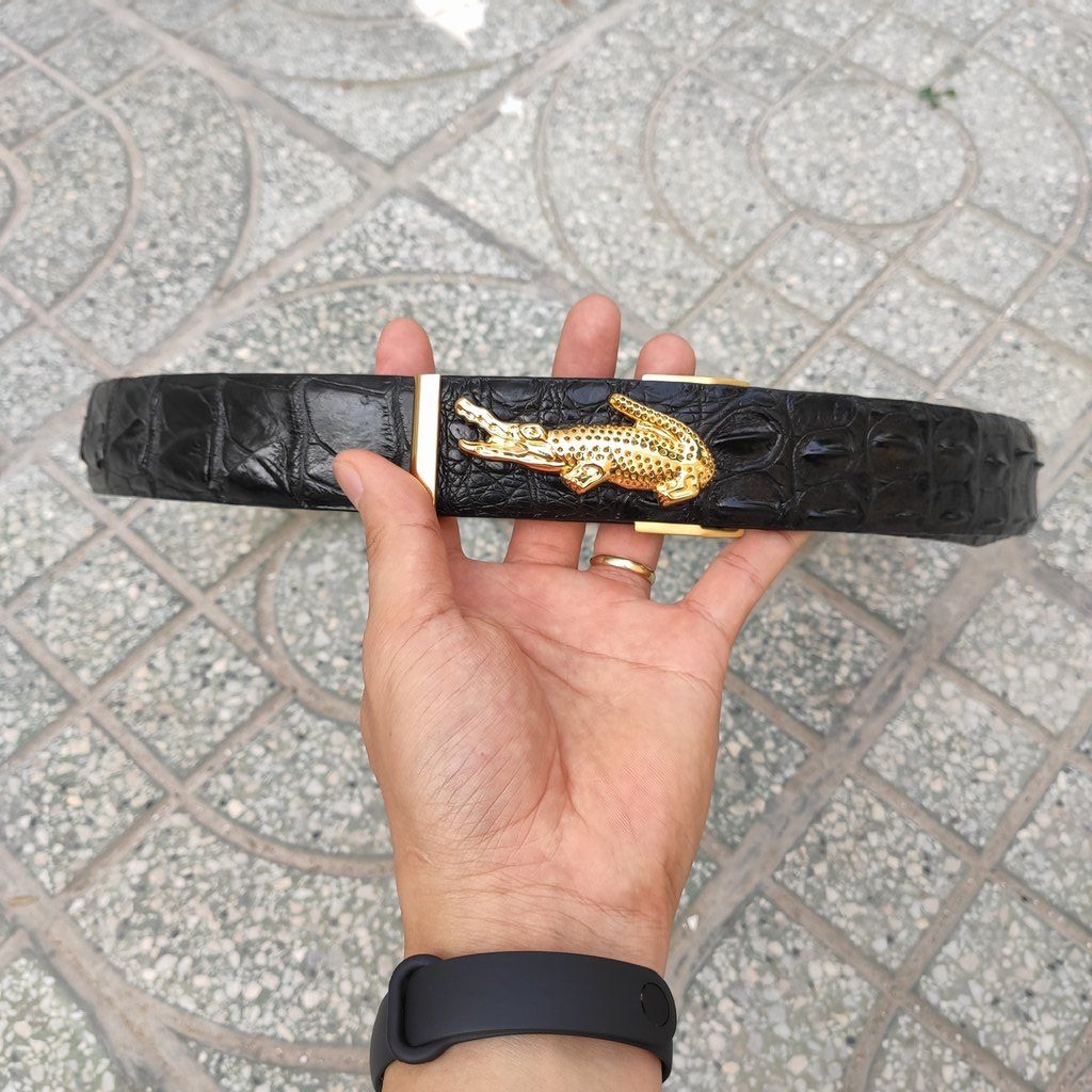 Mặt Khóa THÉP KHÔNG GỈ cho dây thắt lưng da cá sấu cao cấp!