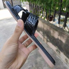 Dép nữ CHỮ H da cá sấu cao cấp!