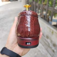 Giày cá sấu thủ công siêu bền. Giày lười đế bằng rất sang!