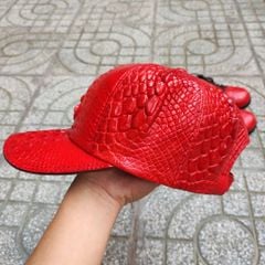 Nón mũ Da cá sấu Đỏ tươi đẹp nổi bật!