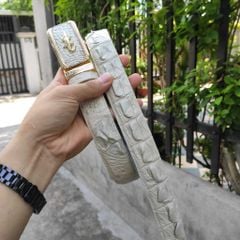 Thắt Lưng Cá Sấu BẠCH TẠNG HÀNG HIẾM Liền Nguyên Miếng N21T