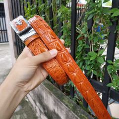 Thắt Lưng Cá Sấu Liền Nguyên Miếng [PHIÊN BẢN MÀU VÀNG ĐẶC BIỆT]