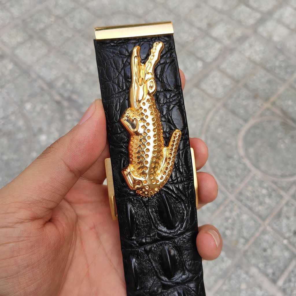 Thắt Lưng Cá Sấu Liền 4cm [MẶT KHÓA THÉP KO GỈ CAO CẤP]