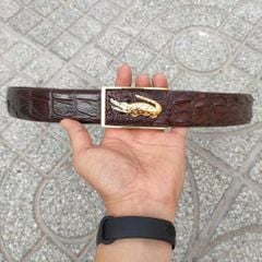 Thắt Lưng Cá Sấu Liền 4cm [MẶT KHÓA THÉP KO GỈ HÌNH CÁ SẤU ĐẸP ĐẲNG CẤP]