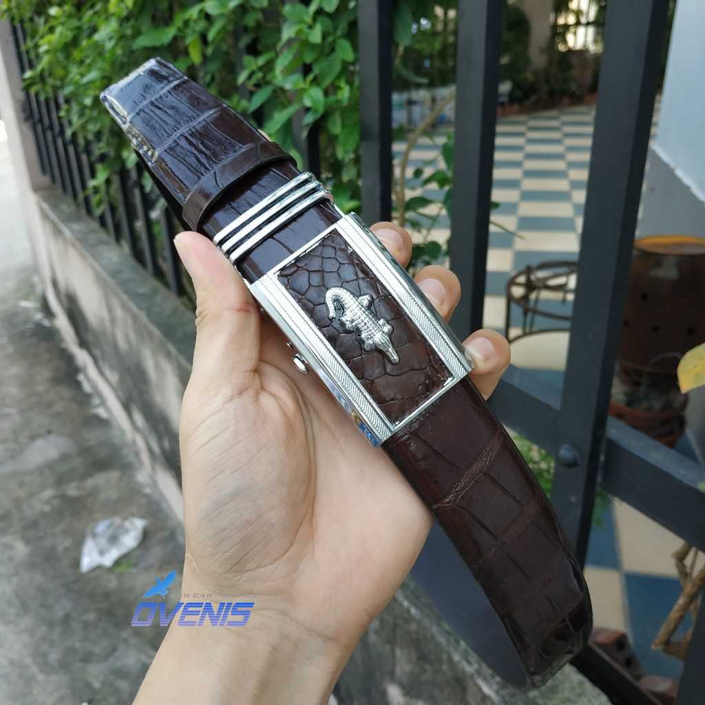 Thắt Lưng Da Cá Sấu Liền 4.0 - Gù Ko Vây Siêu Chất N52N