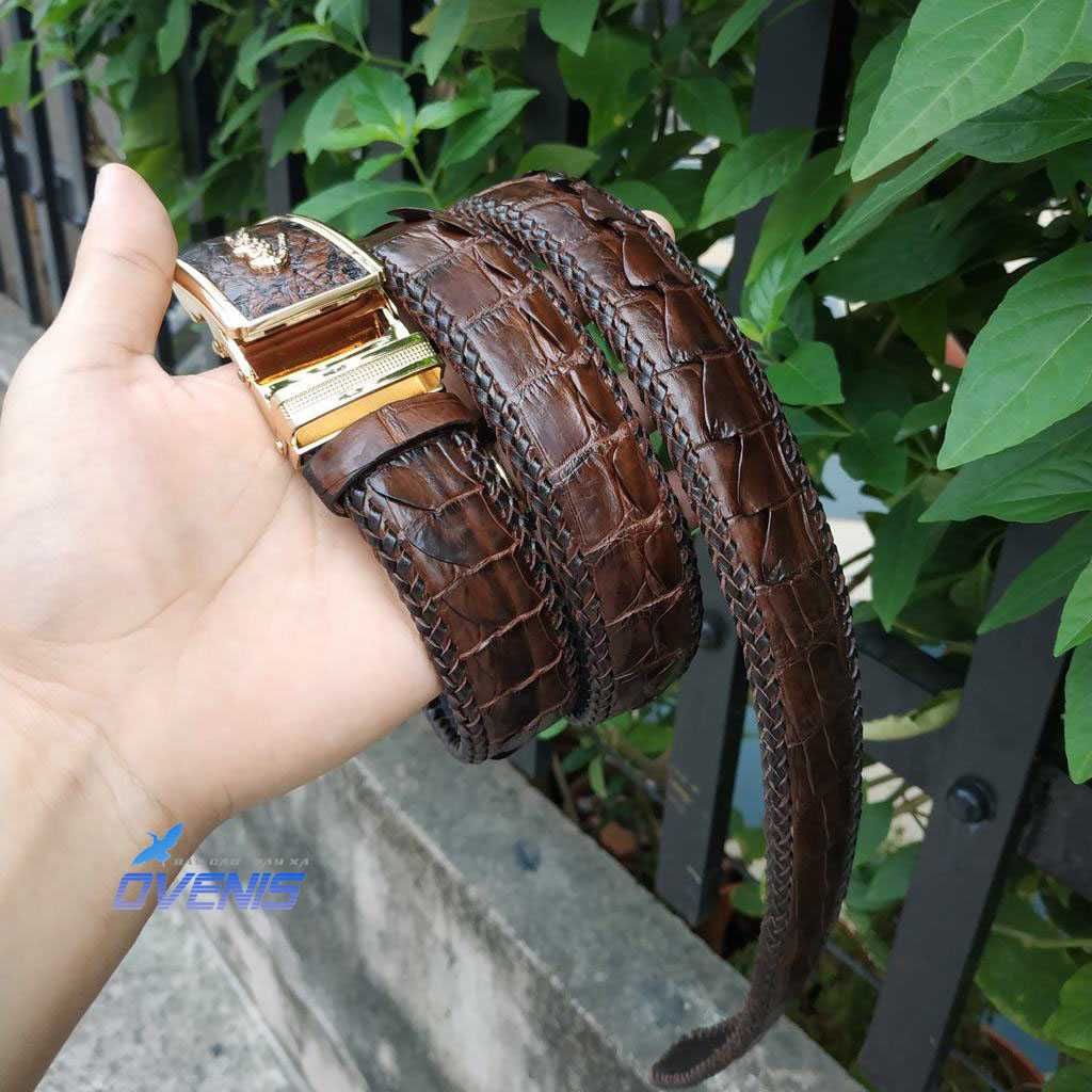 Thắt Lưng Cá Sấu [DÂY LIỀN NGUYÊN CON] Đan Viền Thủ Công Đẹp Bền Bỉ - TS131
