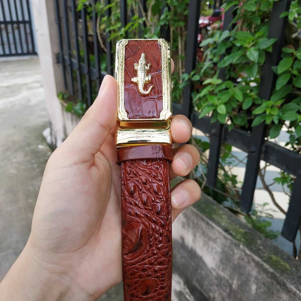 Nịt Da Cá Sấu Nam - Dây Liền Nguyên Miếng N25ND