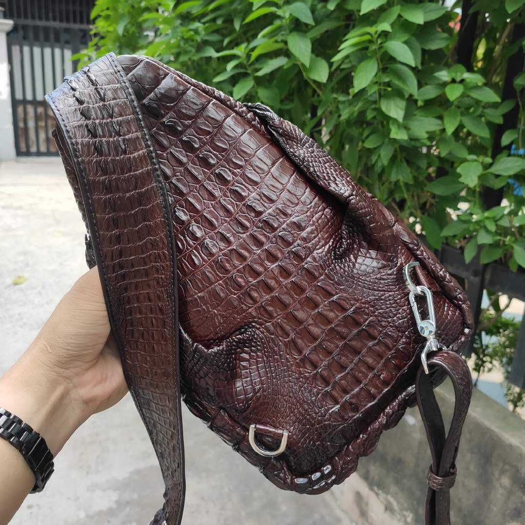 Túi đeo ngực cao cấp cho nam [ĐẦU CÁ SẤU THẬT ĐẲNG CẤP]