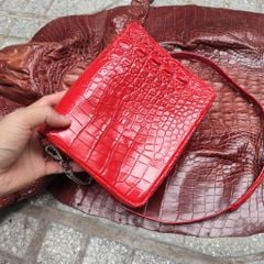 Túi đeo nữ Da bông hông cá sấu rất mềm và bền!