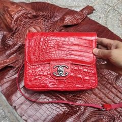 Túi đeo nữ Da bông hông cá sấu rất mềm và bền!