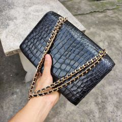 Túi chà nel Da bụng cá sấu Loại cao cấp!