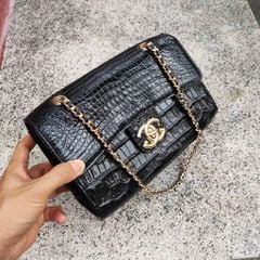 Túi chà nel Da bụng cá sấu Loại cao cấp!