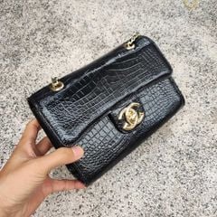 Túi chà nel Da bụng cá sấu Loại cao cấp!