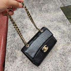 Túi chà nel Da bụng cá sấu Loại cao cấp!