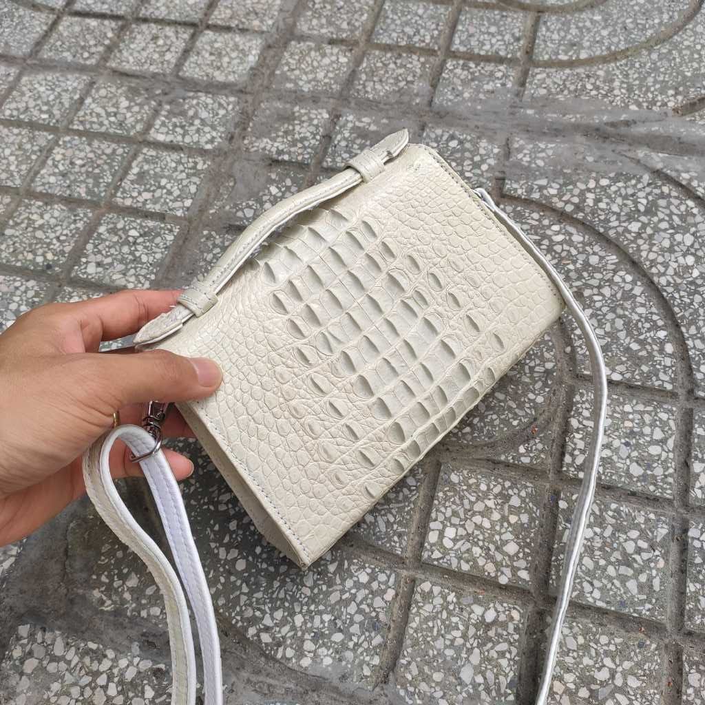 [PHIÊN BẢN ĐẶC BIỆT..] Túi nữ cá sấu Bạch tạng trắng tinh tuyền!