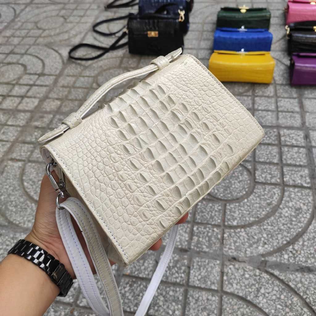 [PHIÊN BẢN ĐẶC BIỆT..] Túi nữ cá sấu Bạch tạng trắng tinh tuyền!