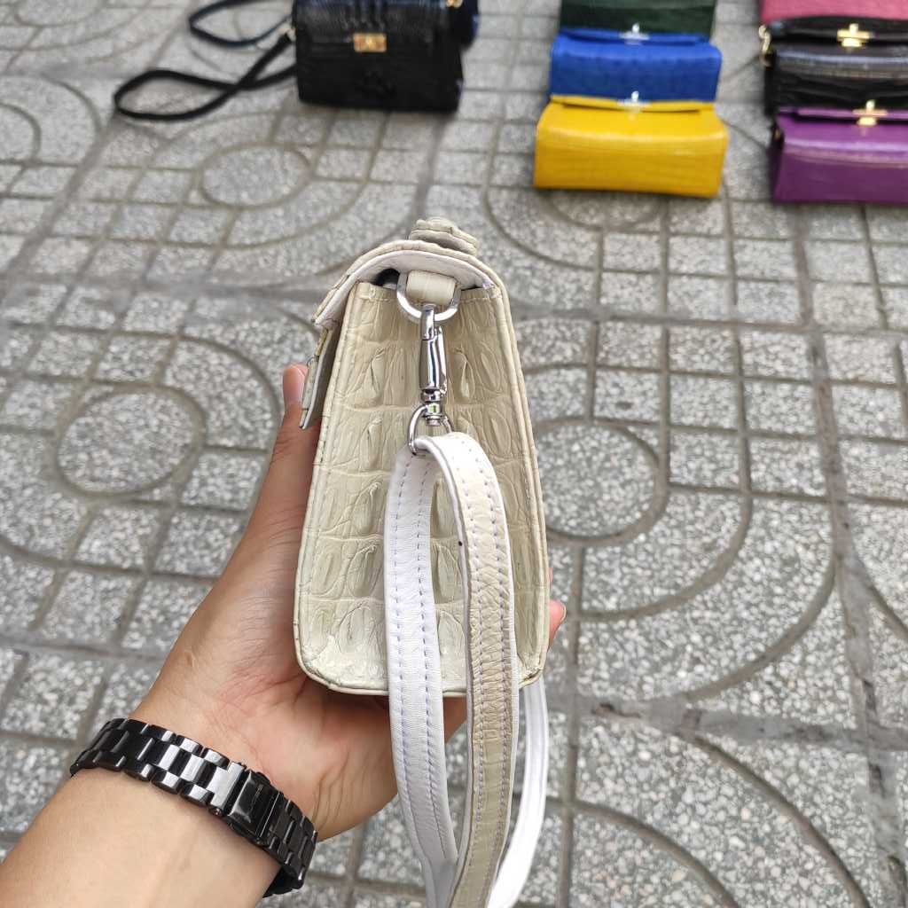 [PHIÊN BẢN ĐẶC BIỆT..] Túi nữ cá sấu Bạch tạng trắng tinh tuyền!