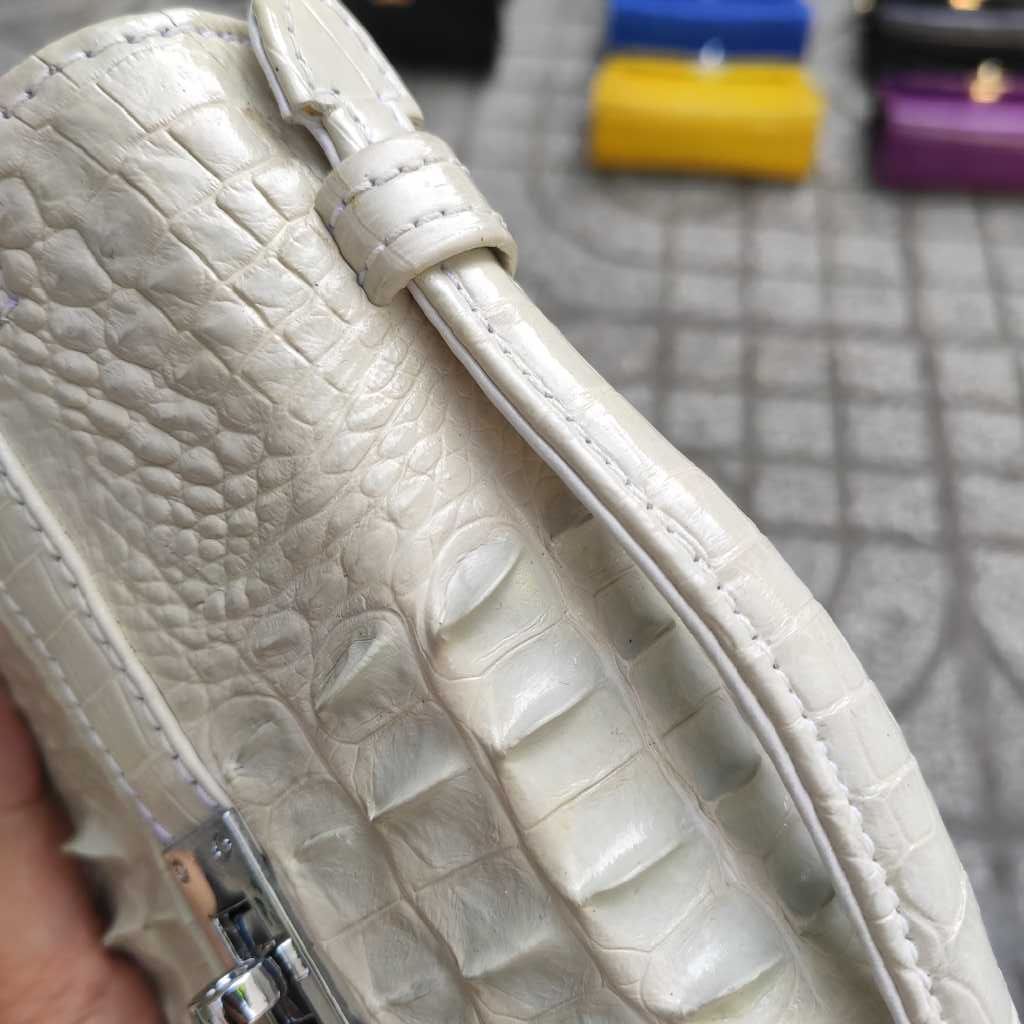 [PHIÊN BẢN ĐẶC BIỆT..] Túi nữ cá sấu Bạch tạng trắng tinh tuyền!