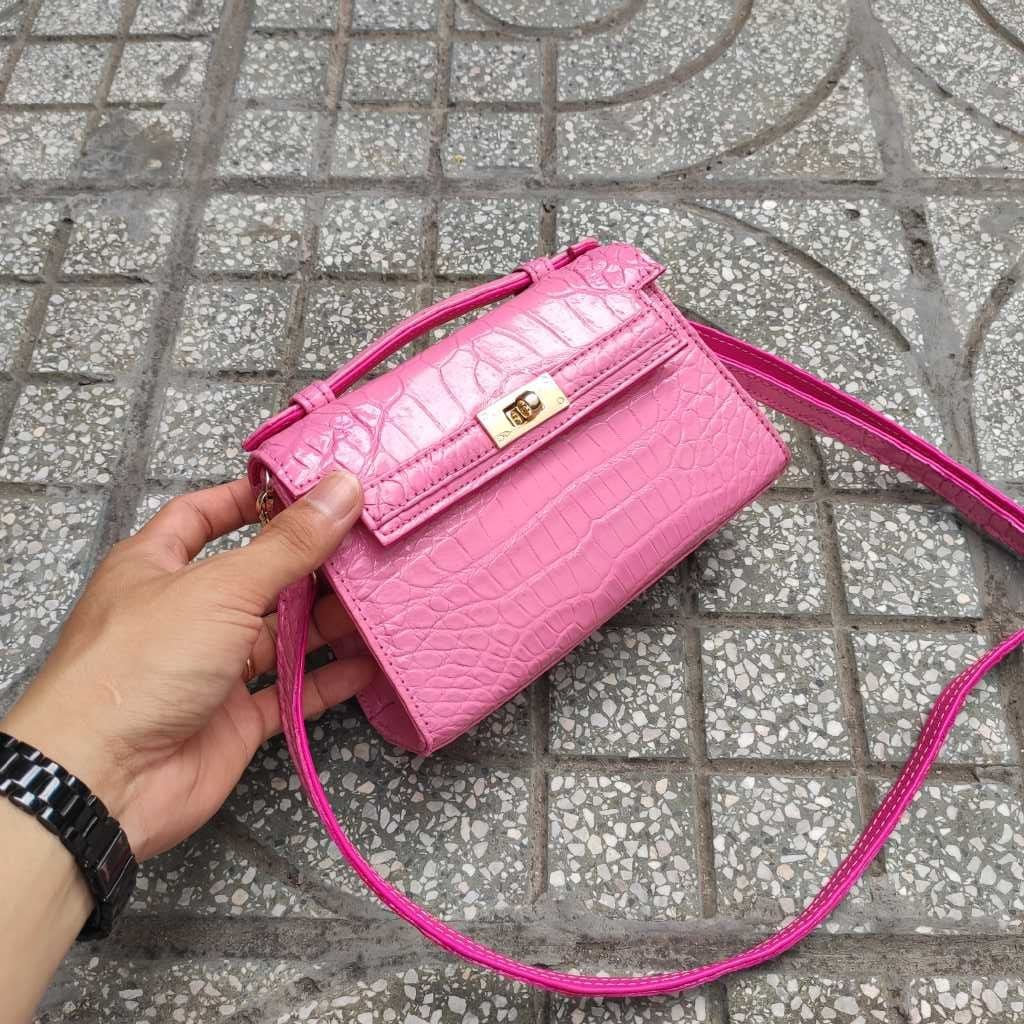 Túi nữ cầm tay Da cá sấu siêu Cute cho nữ!