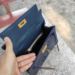 Túi nữ Kelly 25 cao cấp [PHIÊN BẢN ĐẶC BIỆT CÁ SẤU XANH NAVY SIÊU ĐẸP]