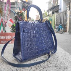 Túi nữ Kelly 25 cao cấp [PHIÊN BẢN ĐẶC BIỆT CÁ SẤU XANH NAVY SIÊU ĐẸP]