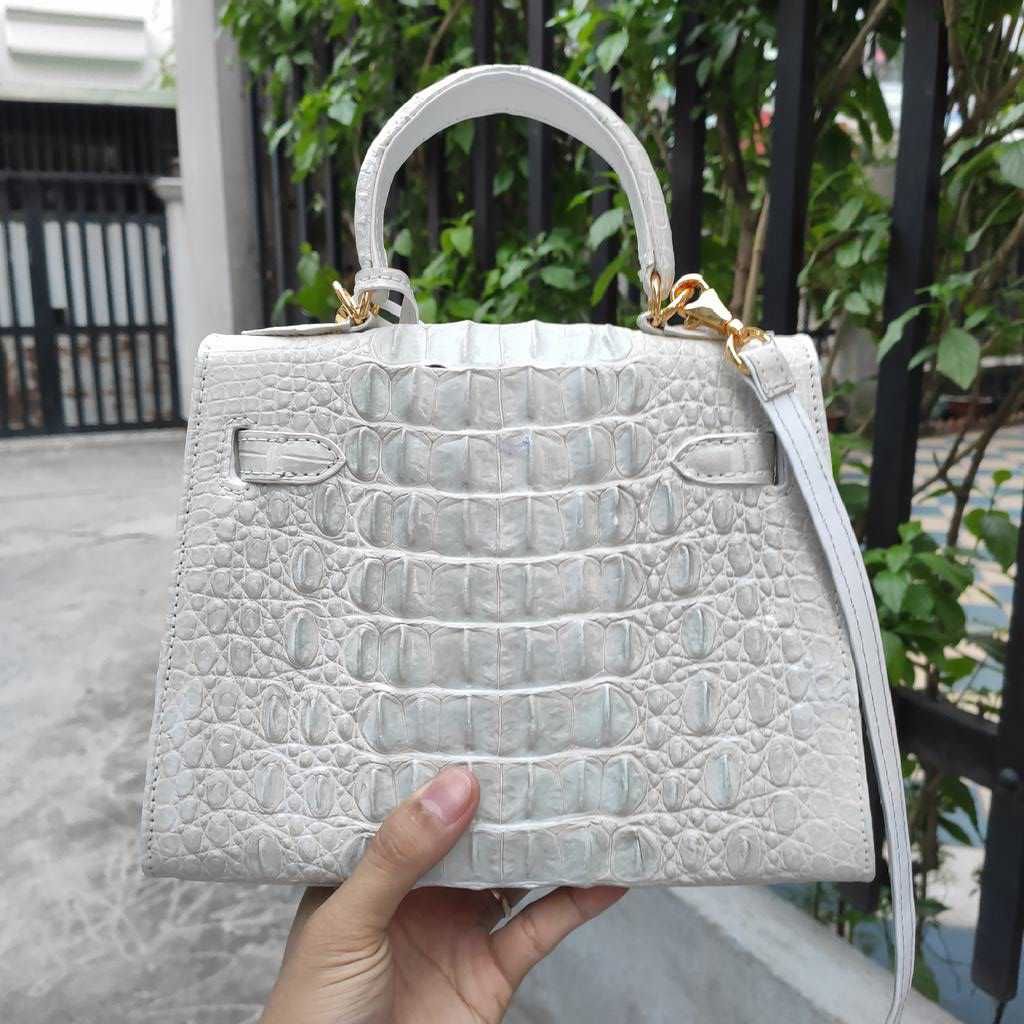 Kelly 25 da cá sấu BẠCH TẠNG - ĐẸP TINH KHIẾT!
