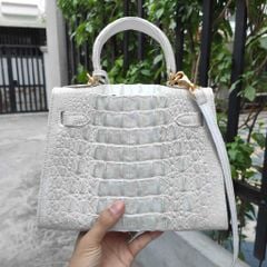 Kelly 25 da cá sấu BẠCH TẠNG - ĐẸP TINH KHIẾT!
