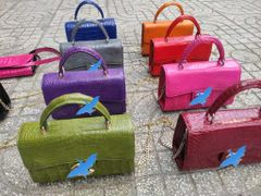 Túi Chà nel da bụng cá sấu siêu dễ thương. Size 22 nhỏ gọn!