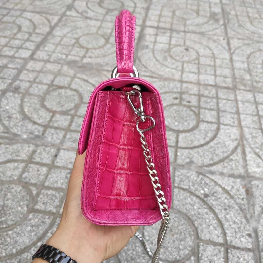 Túi Chà nel da bụng cá sấu siêu dễ thương. Size 22 nhỏ gọn!