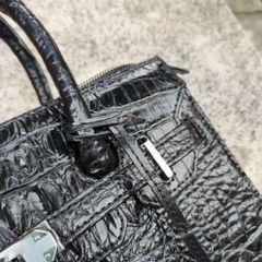 Túi xách nữ Lớn size 28cm. Da cá sấu Đen quý phái!