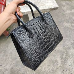 Túi xách nữ Lớn size 28cm. Da cá sấu Đen quý phái!