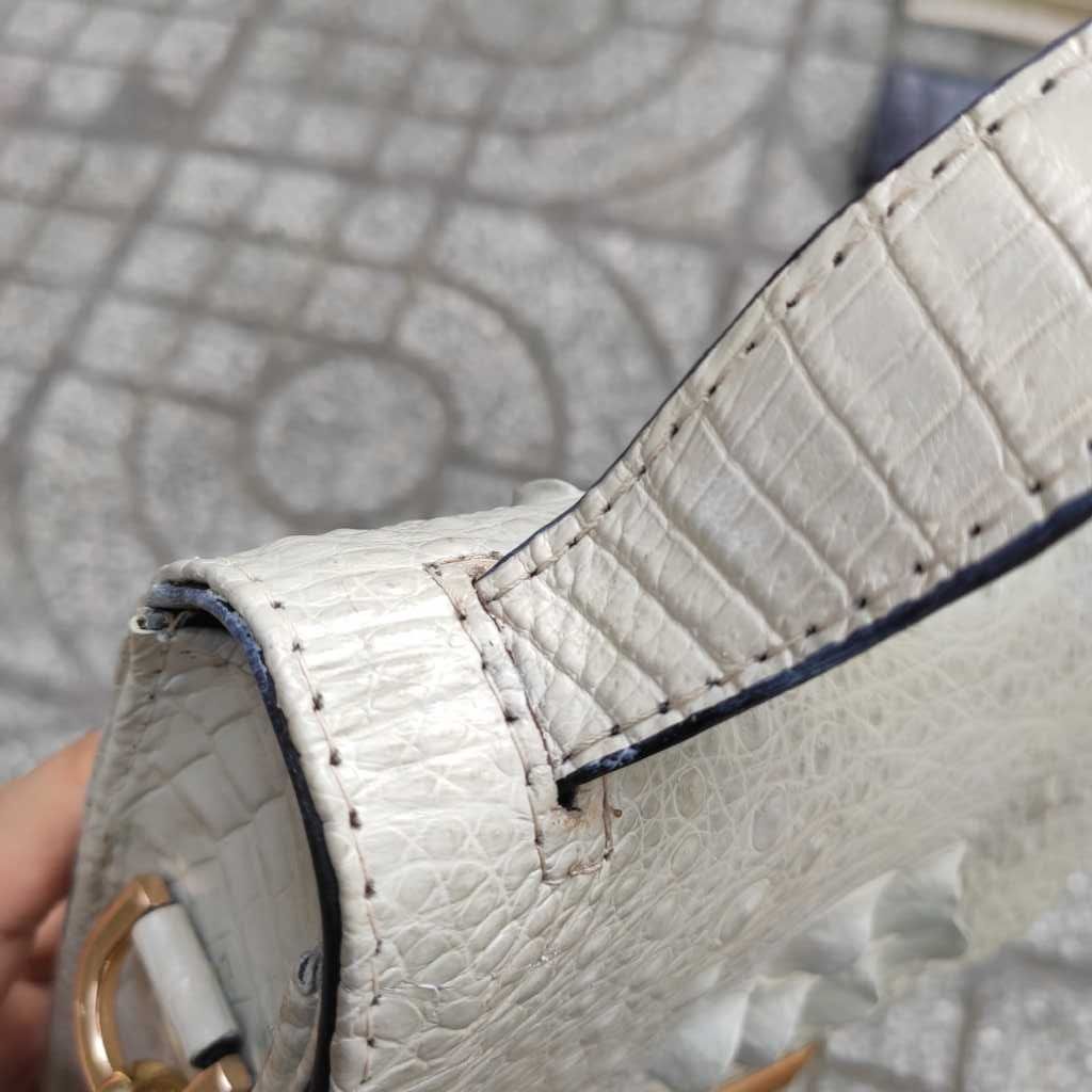 Túi nam nữ Da cá sấu thiết kế Chữ nhật. Kiểu dáng lạ mắt cho khách thích đổi kiểu!