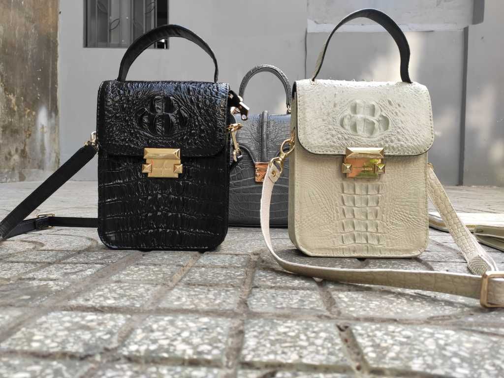 Túi nam nữ Da cá sấu thiết kế Chữ nhật. Kiểu dáng lạ mắt cho khách thích đổi kiểu!