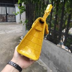 Túi nữ xách tay da cá sấu Màu vàng - Màu của sự vui tươi, ấm áp và thịnh vượng!