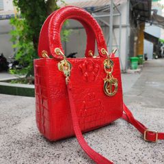 [Phiên bản mini..] Túi xách cá sấu có quai đeo size 17 xinh xắn!