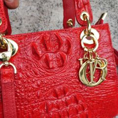 [Phiên bản mini..] Túi xách cá sấu có quai đeo size 17 xinh xắn!