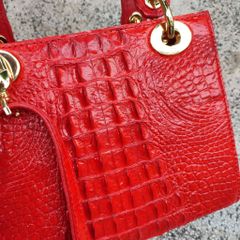 [Phiên bản mini..] Túi xách cá sấu có quai đeo size 17 xinh xắn!