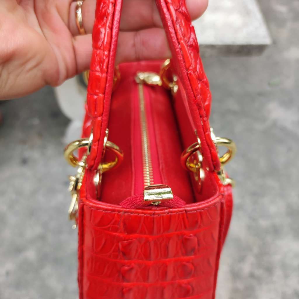 [Phiên bản mini..] Túi xách cá sấu có quai đeo size 17 xinh xắn!