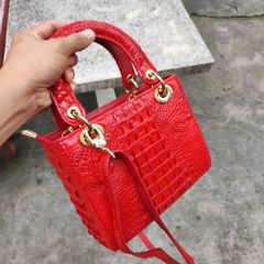 [Phiên bản mini..] Túi xách cá sấu có quai đeo size 17 xinh xắn!