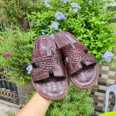 Dép ngang da Bắp cá sấu rất đẹp [ĐẾ CAO 2.5cm]