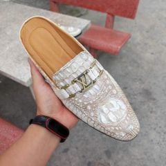Giày sục Gù cá sấu BẠCH TẠNG nhìn là mê!