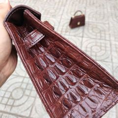Túi xách nữ Da cá sấu có dây đeo. Size 25cm rất vừa!
