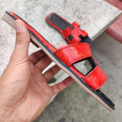 Dép nữ Da cá sấu. Thiết kế độc quyền tại Ovenis!