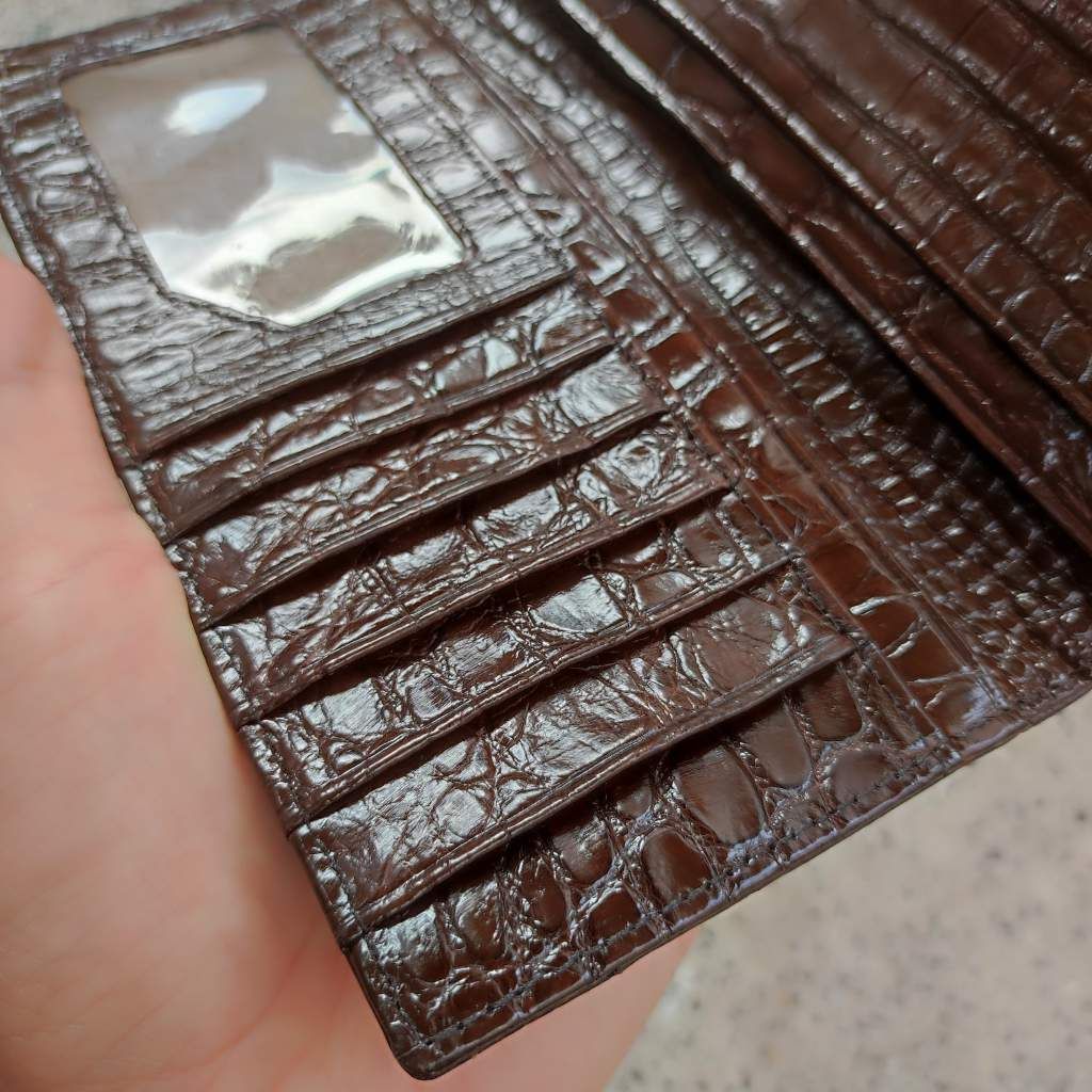 Ví gập 2 phiên bản ĐẶC BIỆT Full da cá sấu trong ngoài!