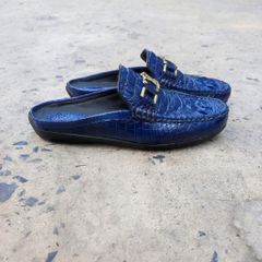 Giày sục Gù cá sấu xanh Navy đẹp khó cưỡng!