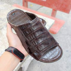 Dép quai ngang Da bụng cá sấu đẹp lịch sự!