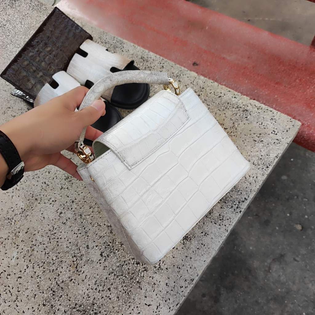 Túi da cá sấu bạch tạng thiết kế Đẳng cấp thực sự!