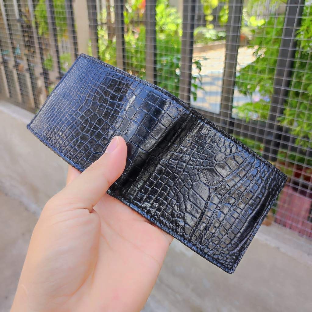 Ví MINI 2 mặt da cá sấu trơn. Size 10.5*8.5 cm gọn nhẹ